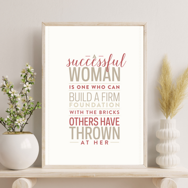 A Sucessful Woman Canvas Poster Print