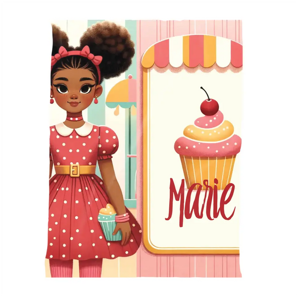 Cupcake Cuitie Personalized/Custom Minky Fleece Blanket