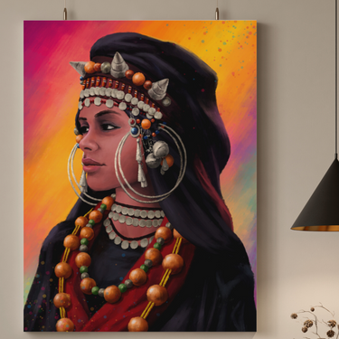 Amazigh Woman Canvas Wall Art Print