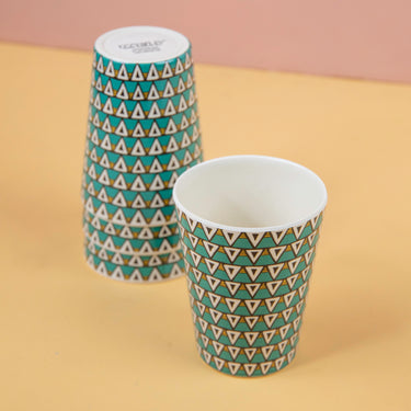 Tribal Symmetry Bamboo Cup Set of 4 - Izzy & Liv