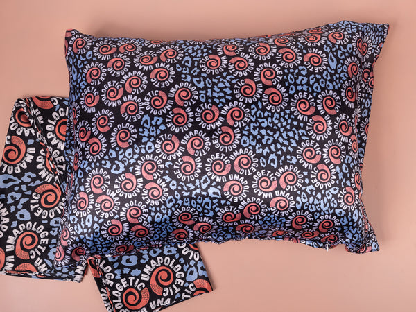 Unapologetic Paisley Satin Pillowcase + Satin Scarf Set