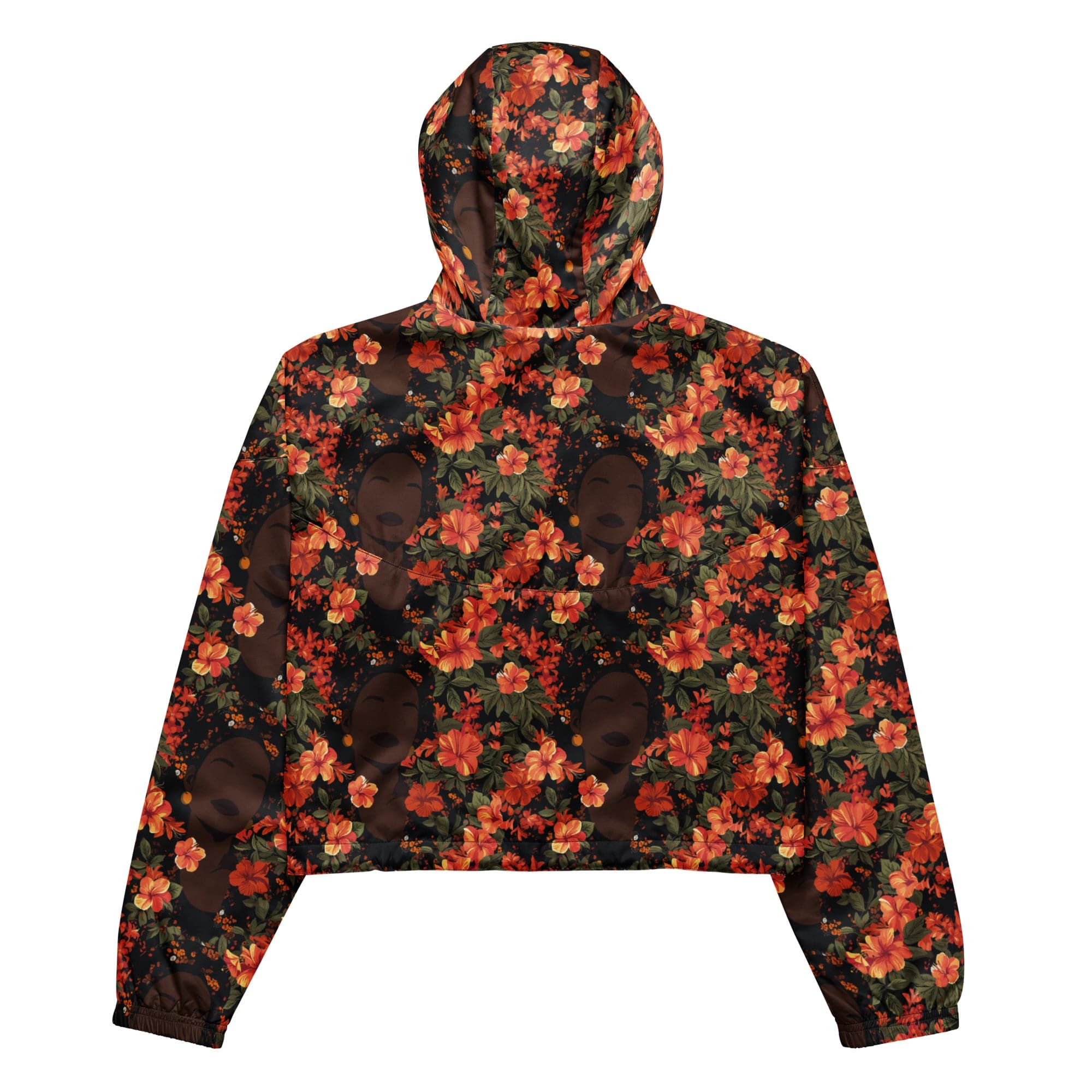 Her Soul In Bloom Cropped Windbreaker Jacket