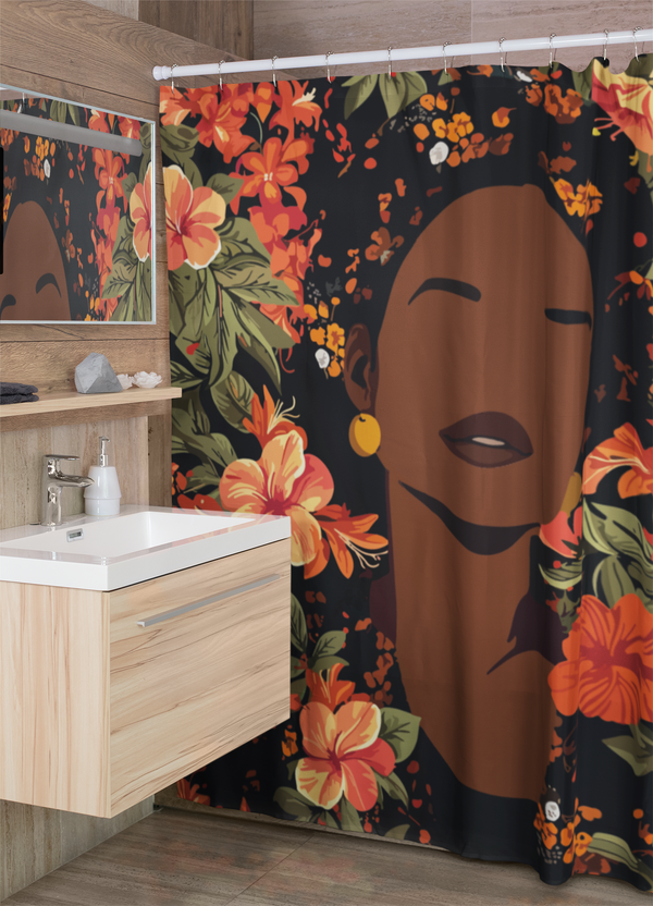 Her Soul in Bloom Shower Curtain