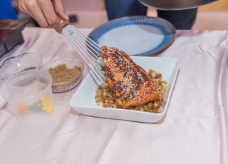 Izzy & Liv Eats: Brown Sugar Salmon with Jasmine Pineapple Rice
