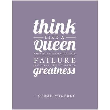 Think Like A Queen Canvas Inspirational Print