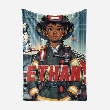 Hero Firefighter Personalized/Custom Minky Fleece Blanket