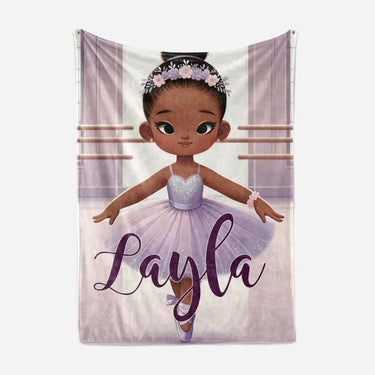 Ballerina Girl  Personalized/Custom Minky Fleece Blanket