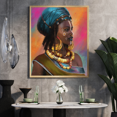 Fulani Woman Canvas Wall Art Print