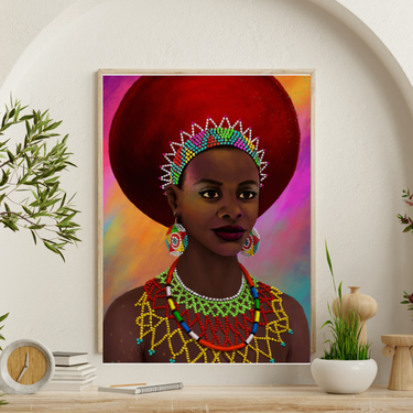 Zulu Woman Canvas Poster Print