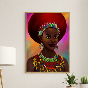 Zulu Woman Canvas Poster Print