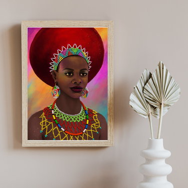 Zulu Woman Canvas Poster Print