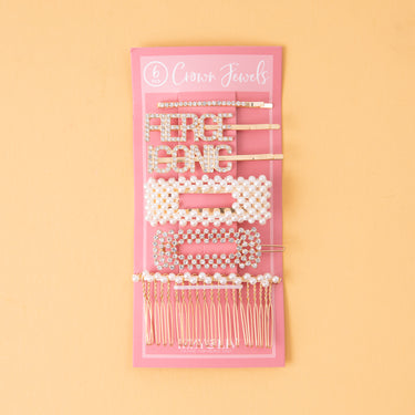 Fierce + Iconic Embellished Hair Pin Set of 6 - Izzy & Liv