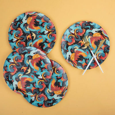 Soulful Rhapsody Bamboo Plate et of 4