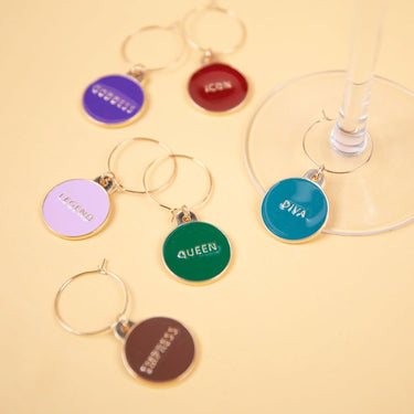 Respect My Name Wine/Mug Charm Tag Set of 6 - Izzy & Liv