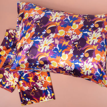 Blossom Beauty Satin Pillowcase + Satin Scarf Set