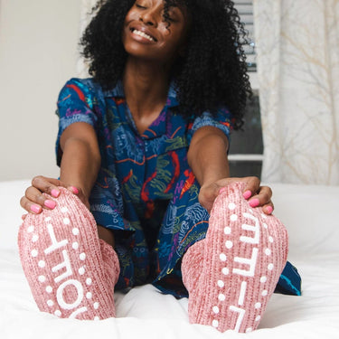 Soft Life Fleece Sherpa Gripper Socks - Izzy & Liv