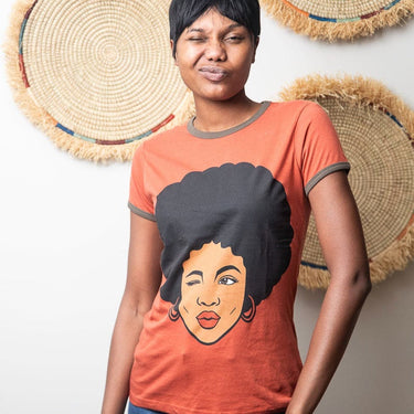 Retro Fro Diva Ringer T-Shirt