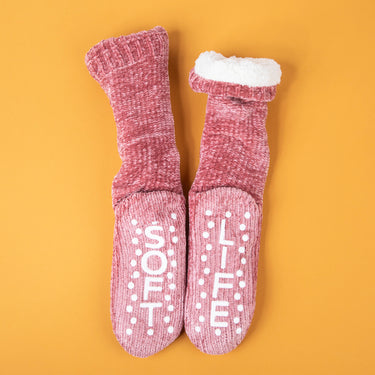 Soft Life Fleece Sherpa Gripper Socks