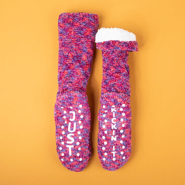 JUST KICKIN' IT Fleece Sherpa Gripper Socks - Izzy & Liv