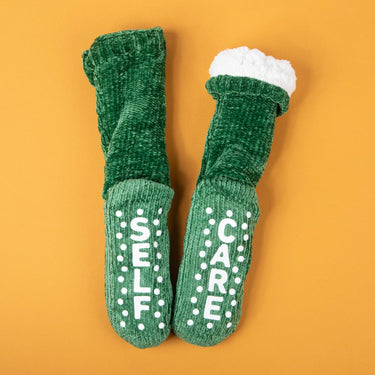 Self Care Fleece Sherpa Gripper Socks - Izzy & Liv