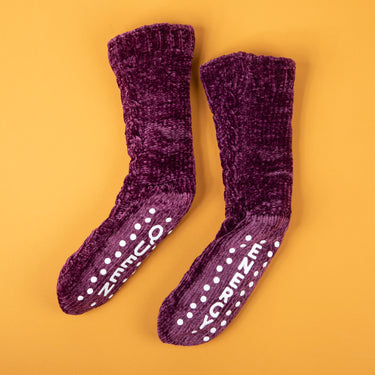 Queen Energy Fleece Sherpa Gripper Socks