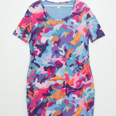 Pretty in Camo Drop Shoulder Pocket Dress - Izzy & Liv