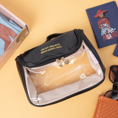 The Motto Hanging Toiletry Bag - Black