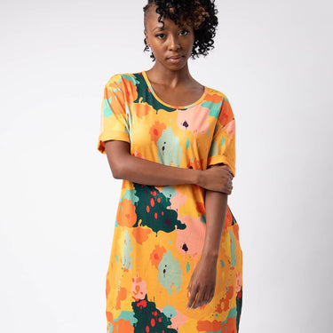 Werk! Of Art Drop Shoulder Pocket Dress