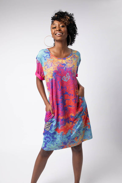 Vivrant Thing Drop Shoulder Pocket Dress
