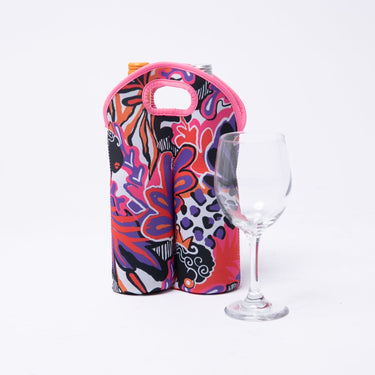 Purple Reign Double Wine Bottle Tote