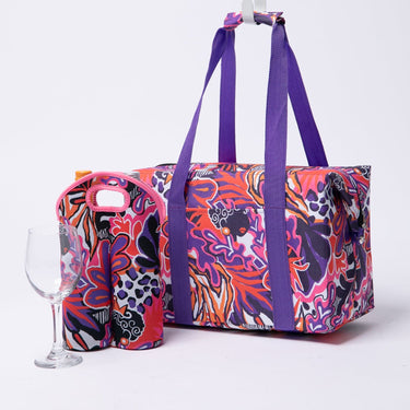 Purple Reign Double Wine Bottle Tote - Izzy & Liv