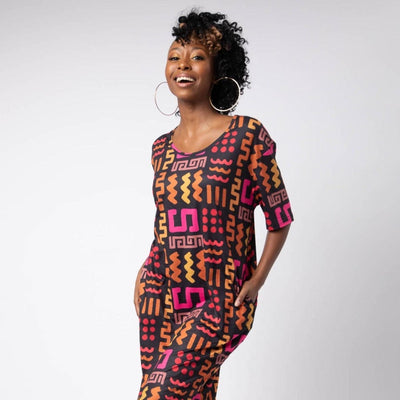 She Is Culture Drop Shoulder Pocket Dress