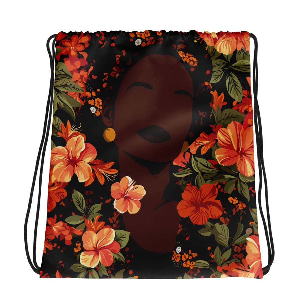 Her Soul in Bloom Drawstring Bag