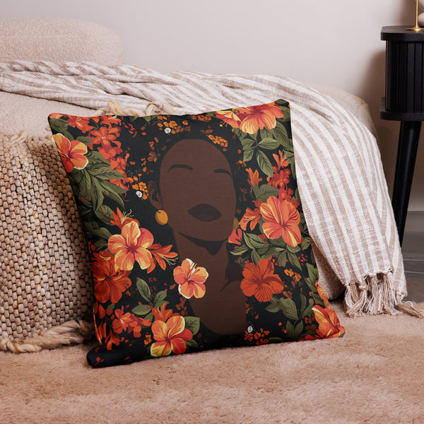 Her Soul In Bloom Throw Pillow w/Insert