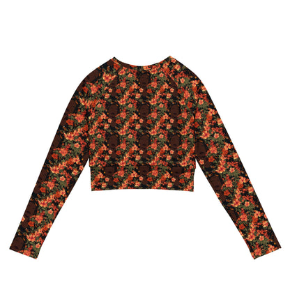 Her Soul In Bloom Long-Sleeve Crop Top