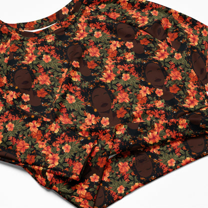 Her Soul In Bloom Long-Sleeve Crop Top