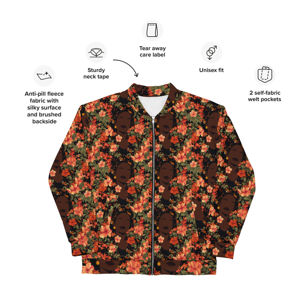 Her Soul In Bloom Bomber Jacket
