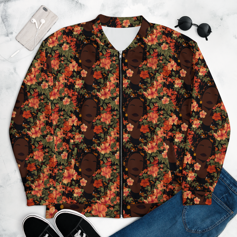 Her Soul In Bloom Bomber Jacket