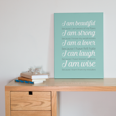 Daily Affirmations Canvas Poster Print