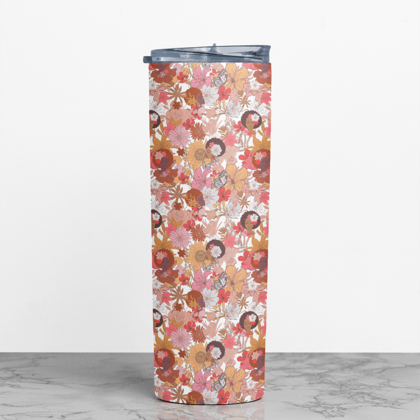 Afro Flower Chile Stainless Steel Tumbler