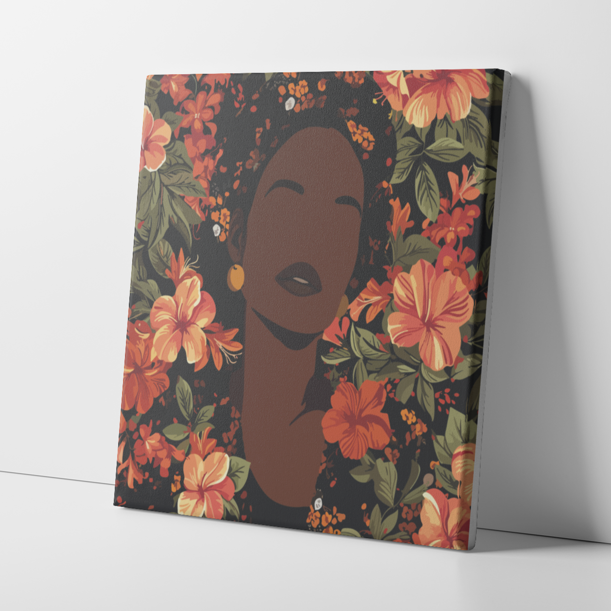 Her Soul in Bloom Canvas Wall Art