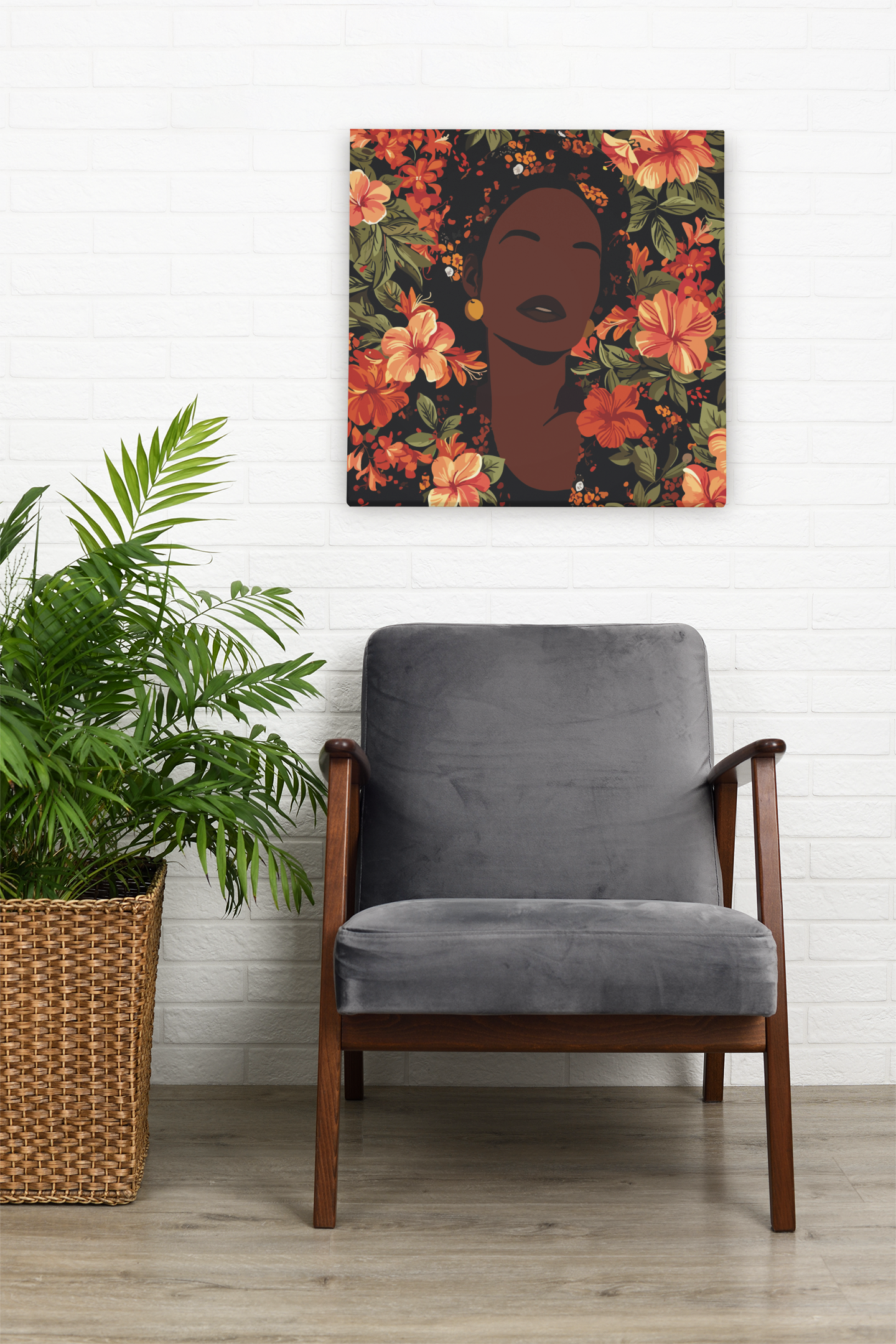Her Soul in Bloom Canvas Wall Art