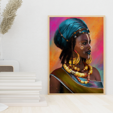 Fulani Woman Canvas Wall Art Print