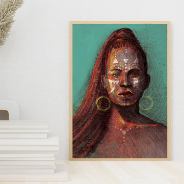 I Am A Warrior Canvas Wall Art Print