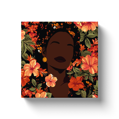 Her Soul in Bloom Canvas Wall Art