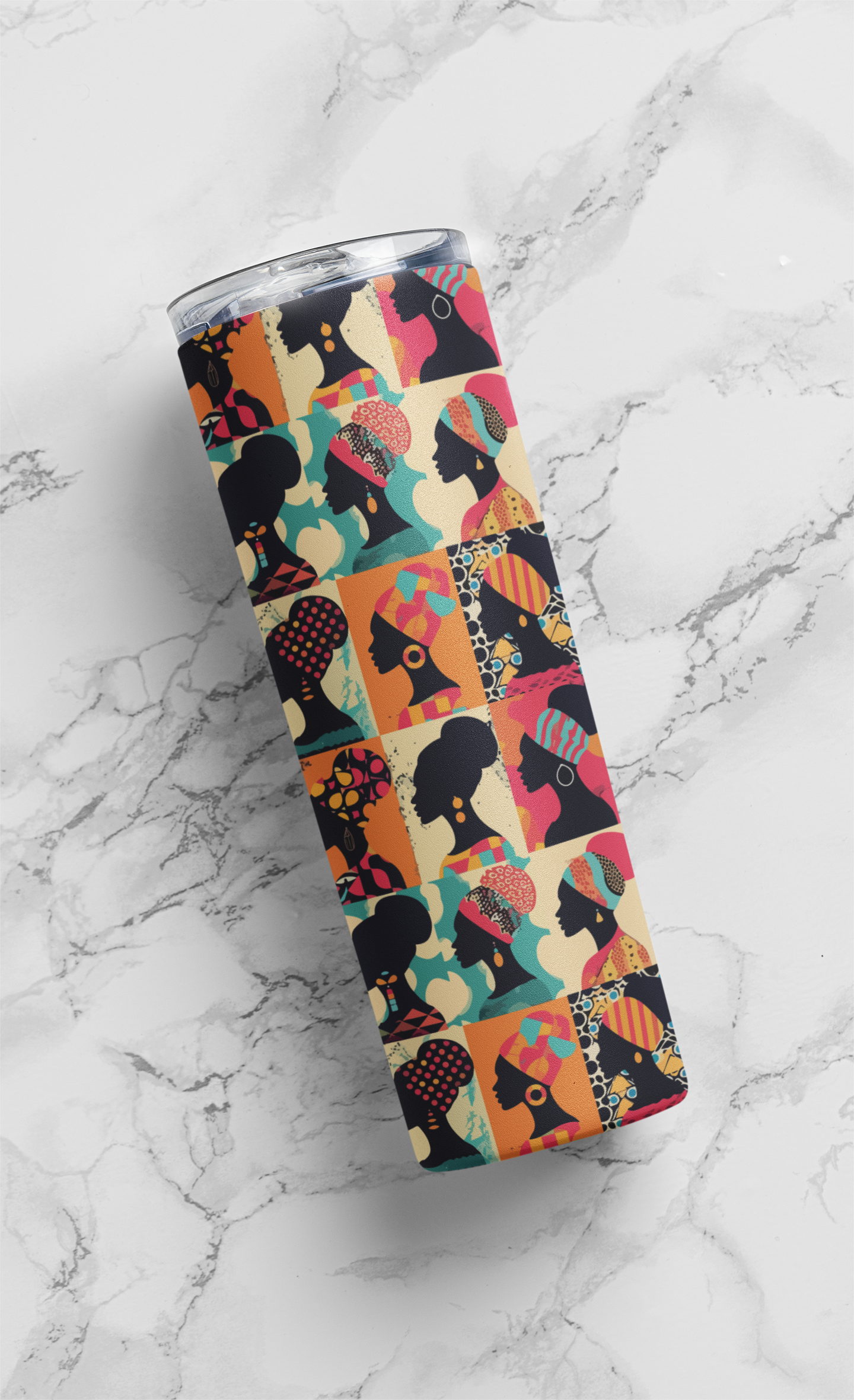Afro Mosaic Stainless Steel Tumbler