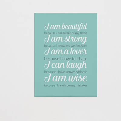 Daily Affirmations Canvas Poster Print