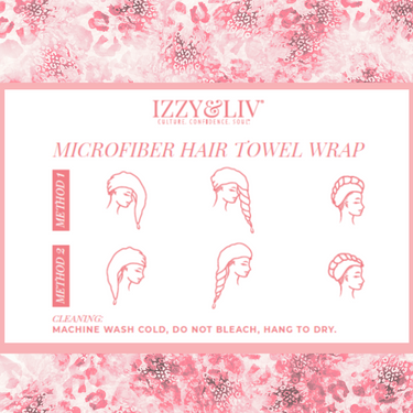 Wild Thoughts T-Shirt Hair Towel Wrap - Izzy & Liv