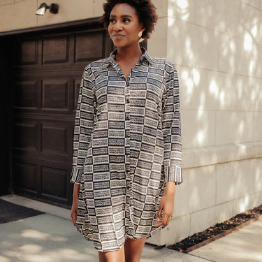 Unbothered & Unbossed Tunic Button Up Blouse