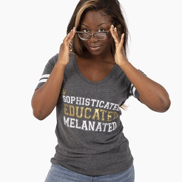 Sophisticated Educated Melanated Varsity T-Shirt